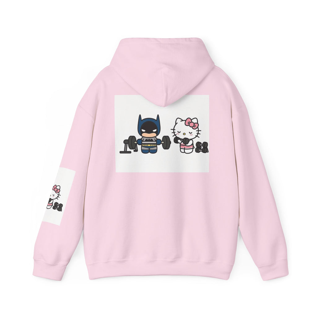Batman & Hello Kitty Weightlifting Hoodie — Cute Gym Pullover