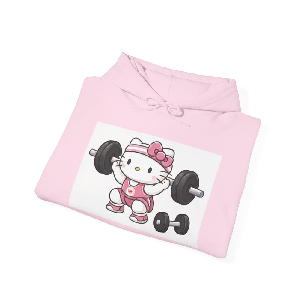 Hello Kitty & Batman Weightlifting Hoodie — Cute Gym Partner Pullover