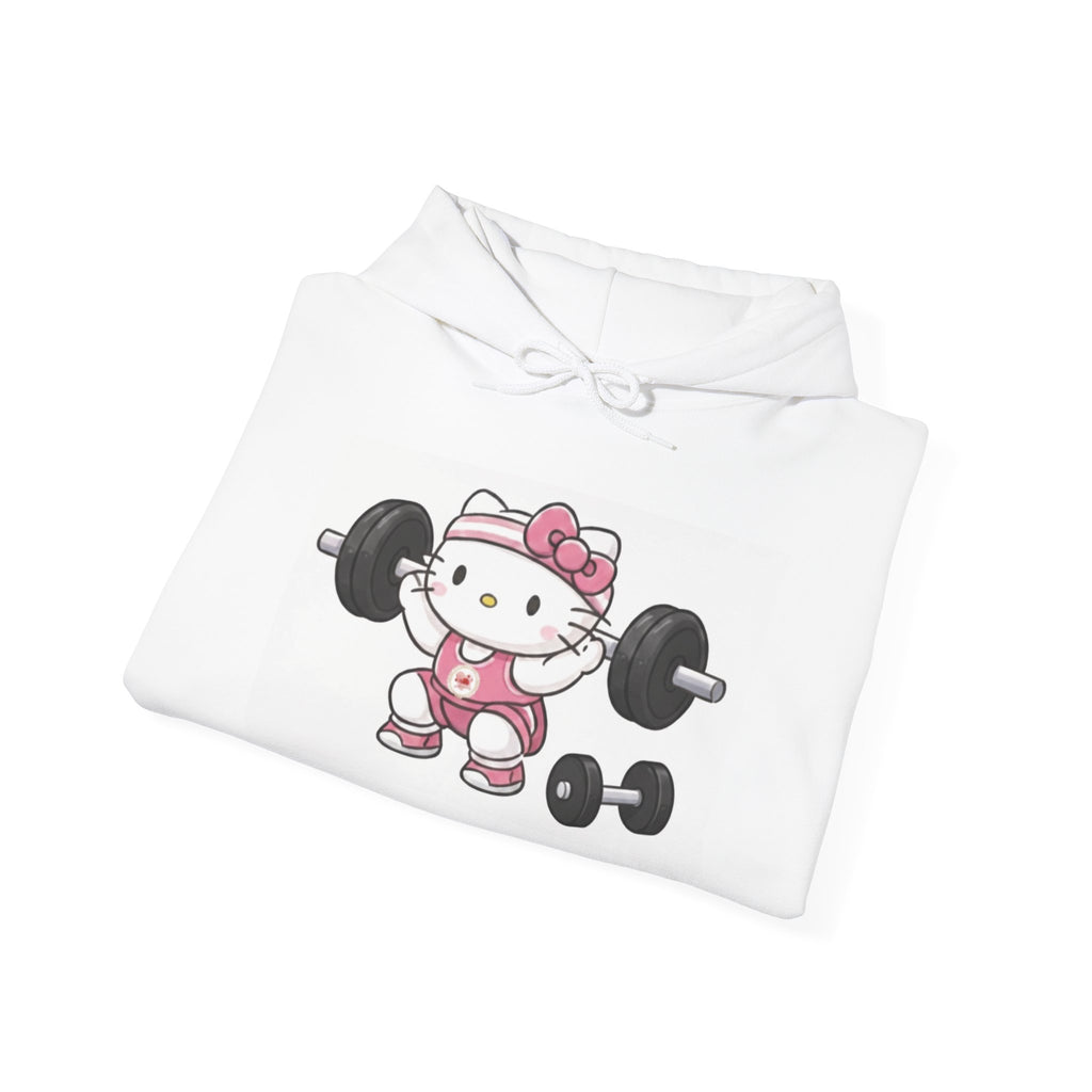 Hello Kitty & Batman Weightlifting Hoodie — Cute Gym Partner Pullover