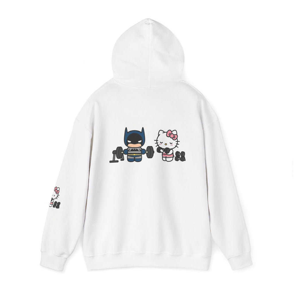 Batman & Hello Kitty Weightlifting Hoodie — Cute Gym Pullover