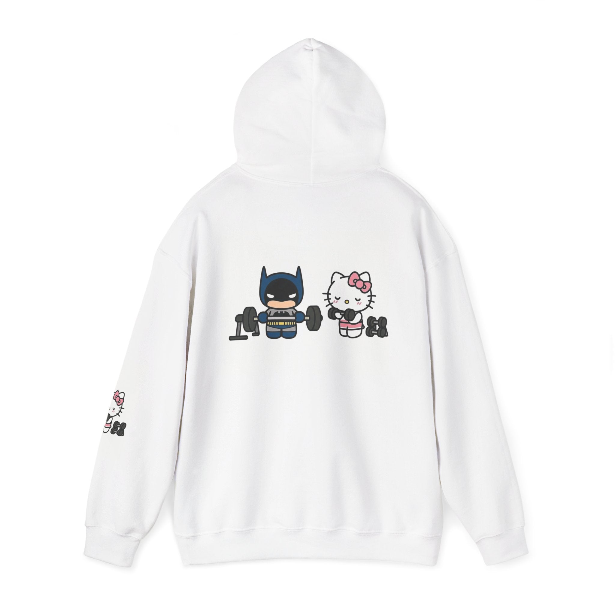 Batman & Hello Kitty Weightlifting Hoodie — Cute Gym Pullover