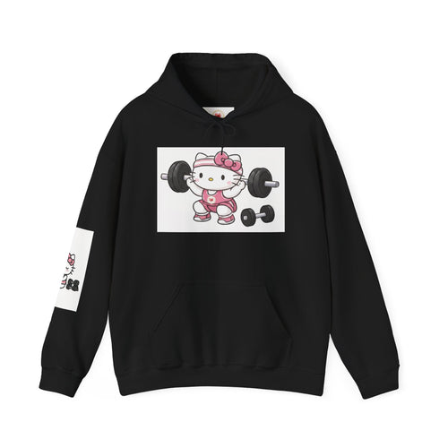 Hello Kitty & Batman Weightlifting Hoodie — Cute Gym Partner Pullover