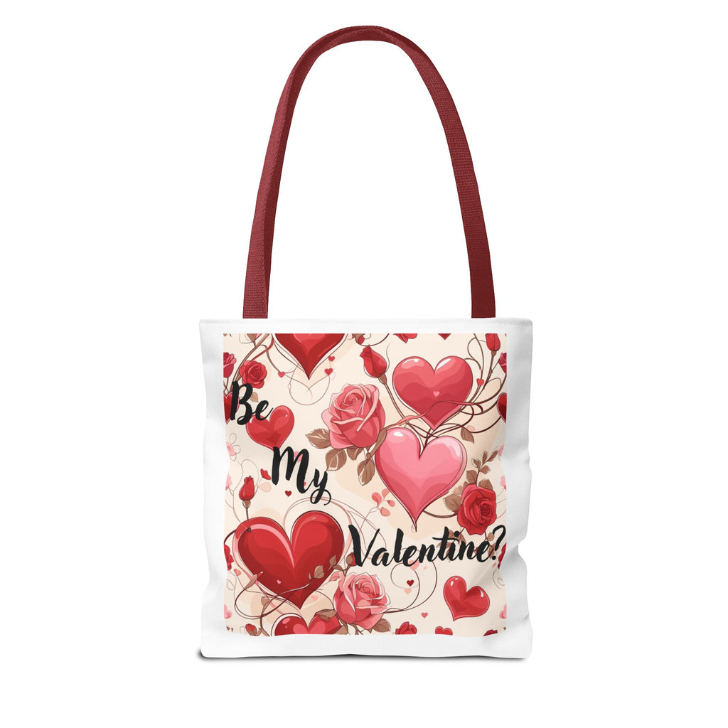 Valentine Heart Roses Tote Bag – "Be My Valentine" All-Over Print