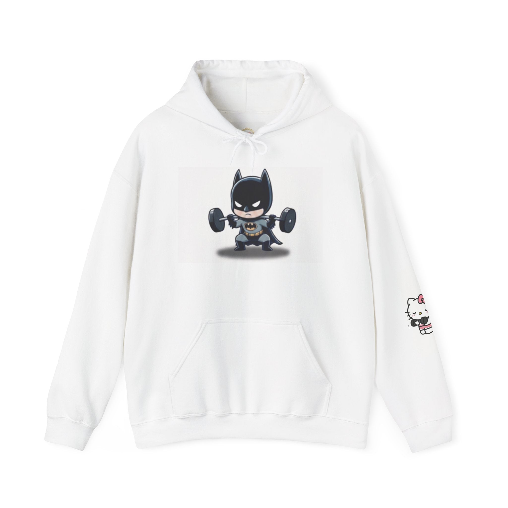 Batman & Hello Kitty Weightlifting Hoodie — Cute Gym Pullover