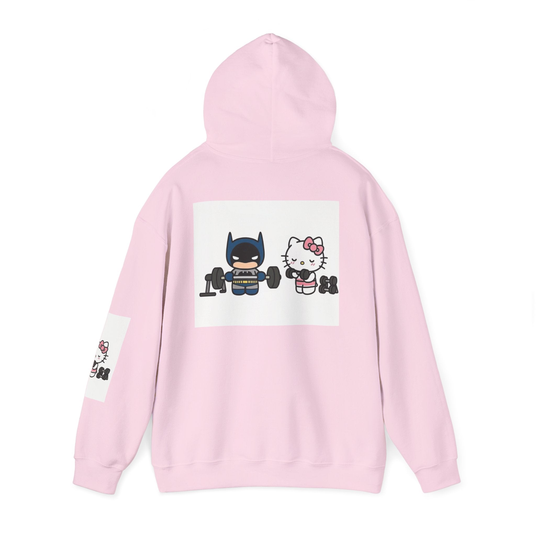 Batman & Hello Kitty Weightlifting Hoodie — Cute Gym Pullover