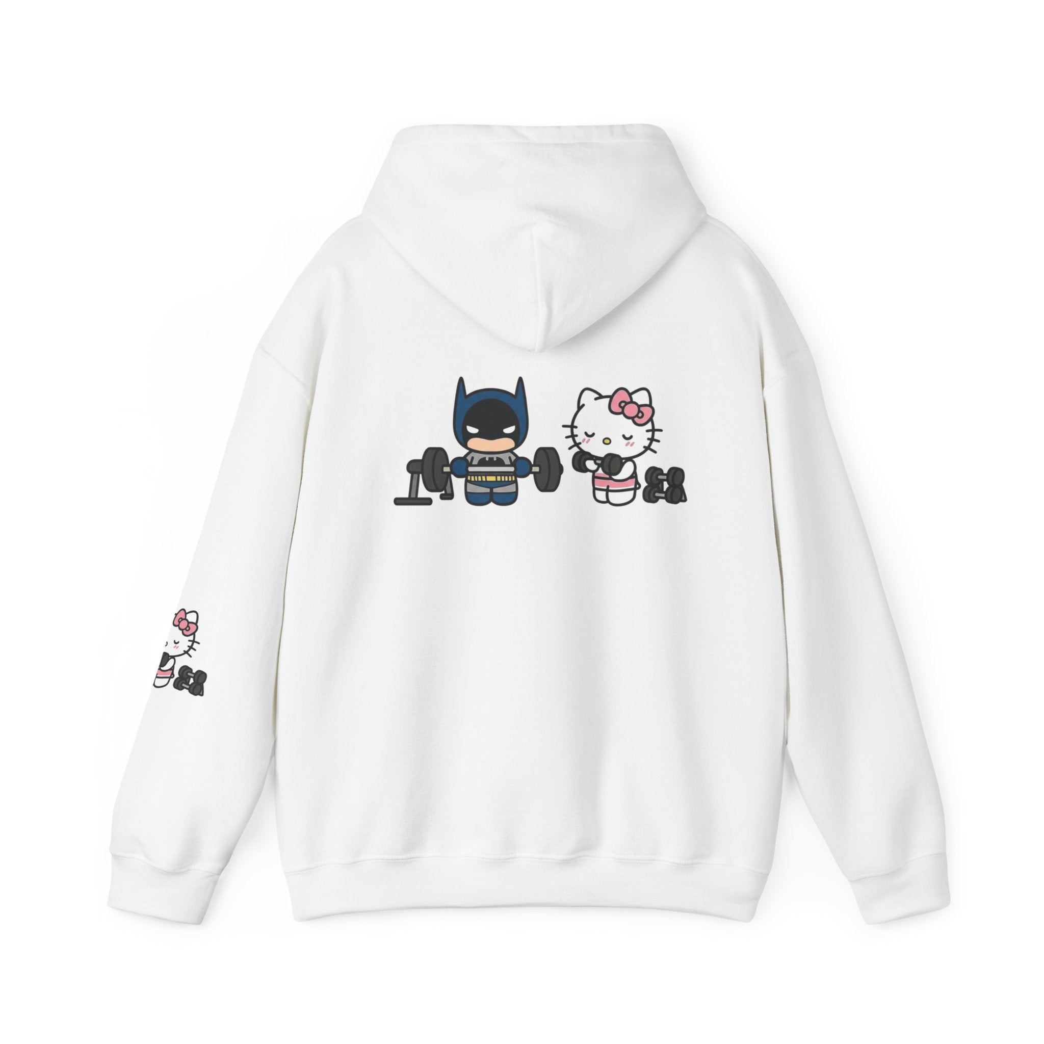 Batman & Hello Kitty Weightlifting Hoodie — Cute Gym Pullover