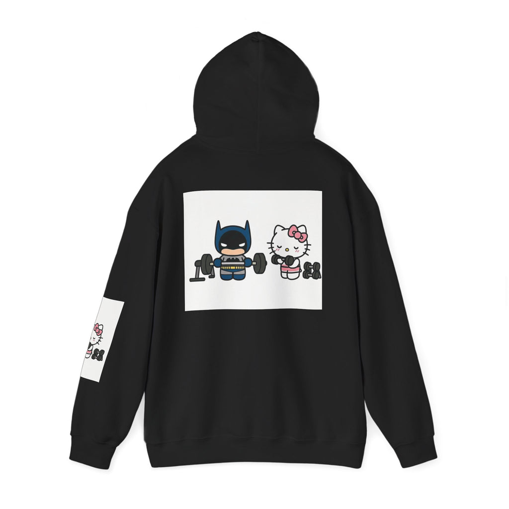 Batman & Hello Kitty Weightlifting Hoodie — Cute Gym Pullover