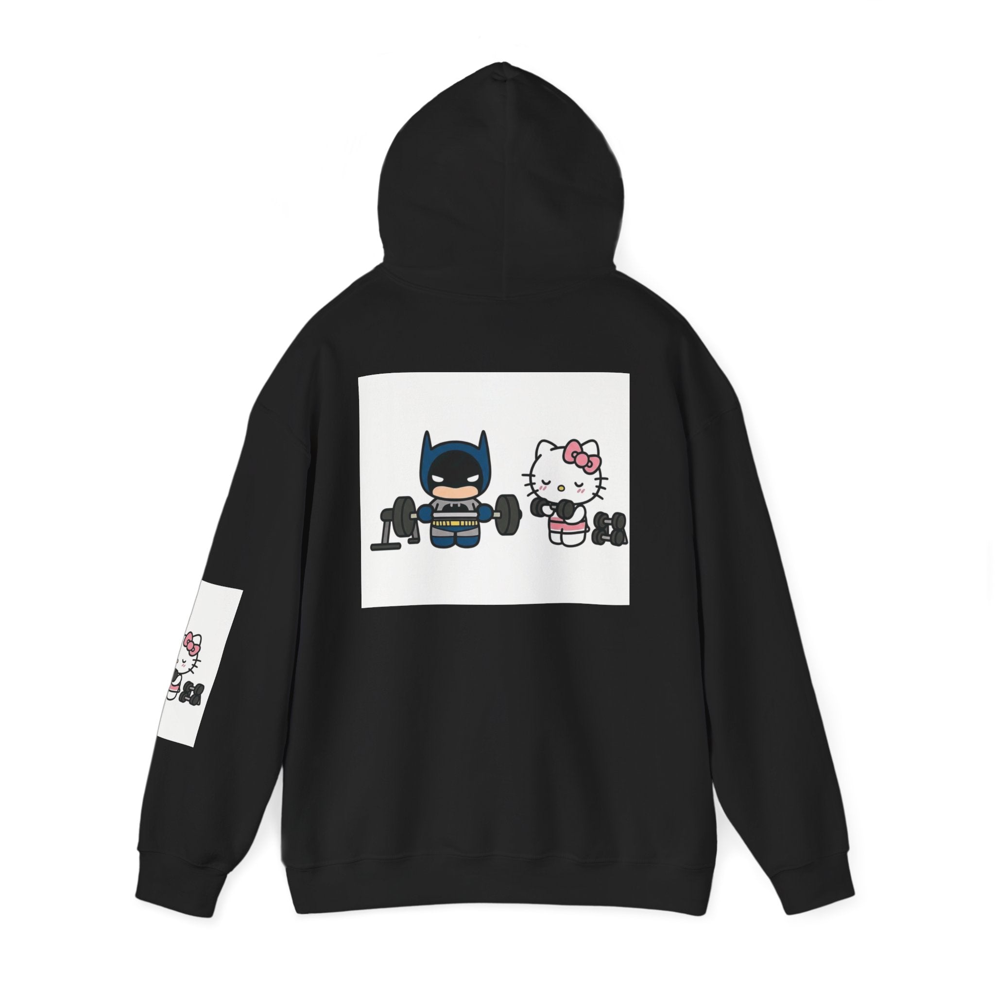 Batman & Hello Kitty Weightlifting Hoodie — Cute Gym Pullover