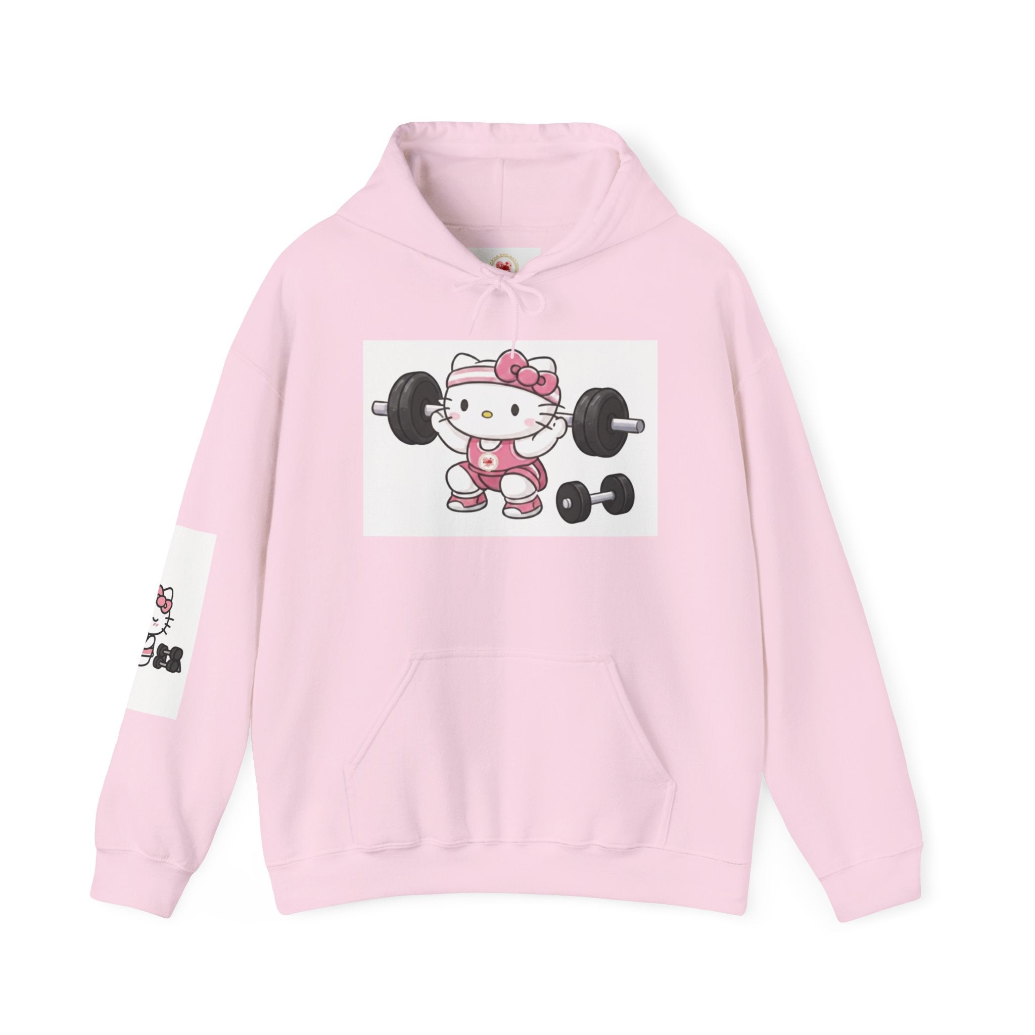 Hello Kitty & Batman Weightlifting Hoodie — Cute Gym Partner Pullover