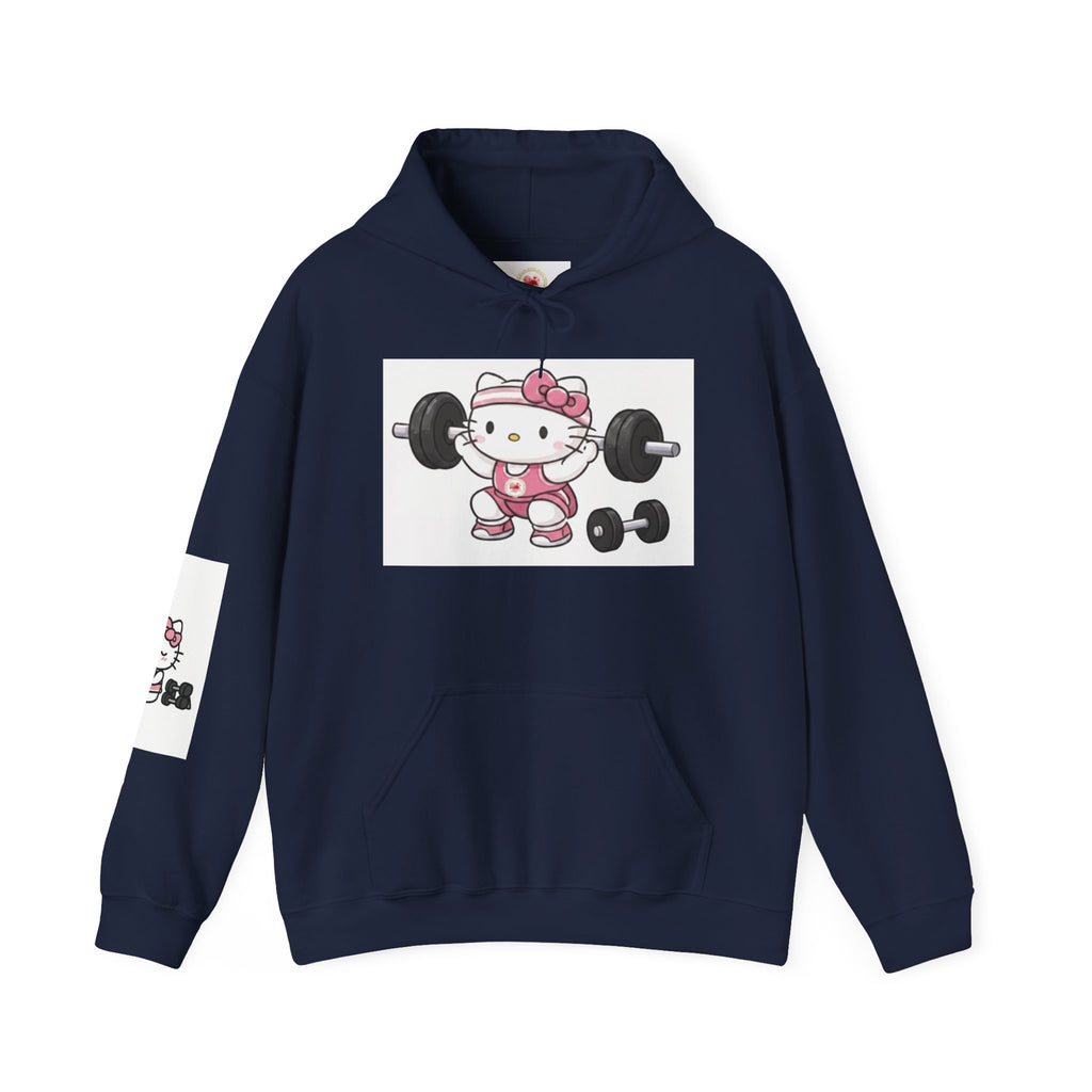 Hello Kitty & Batman Weightlifting Hoodie — Cute Gym Partner Pullover