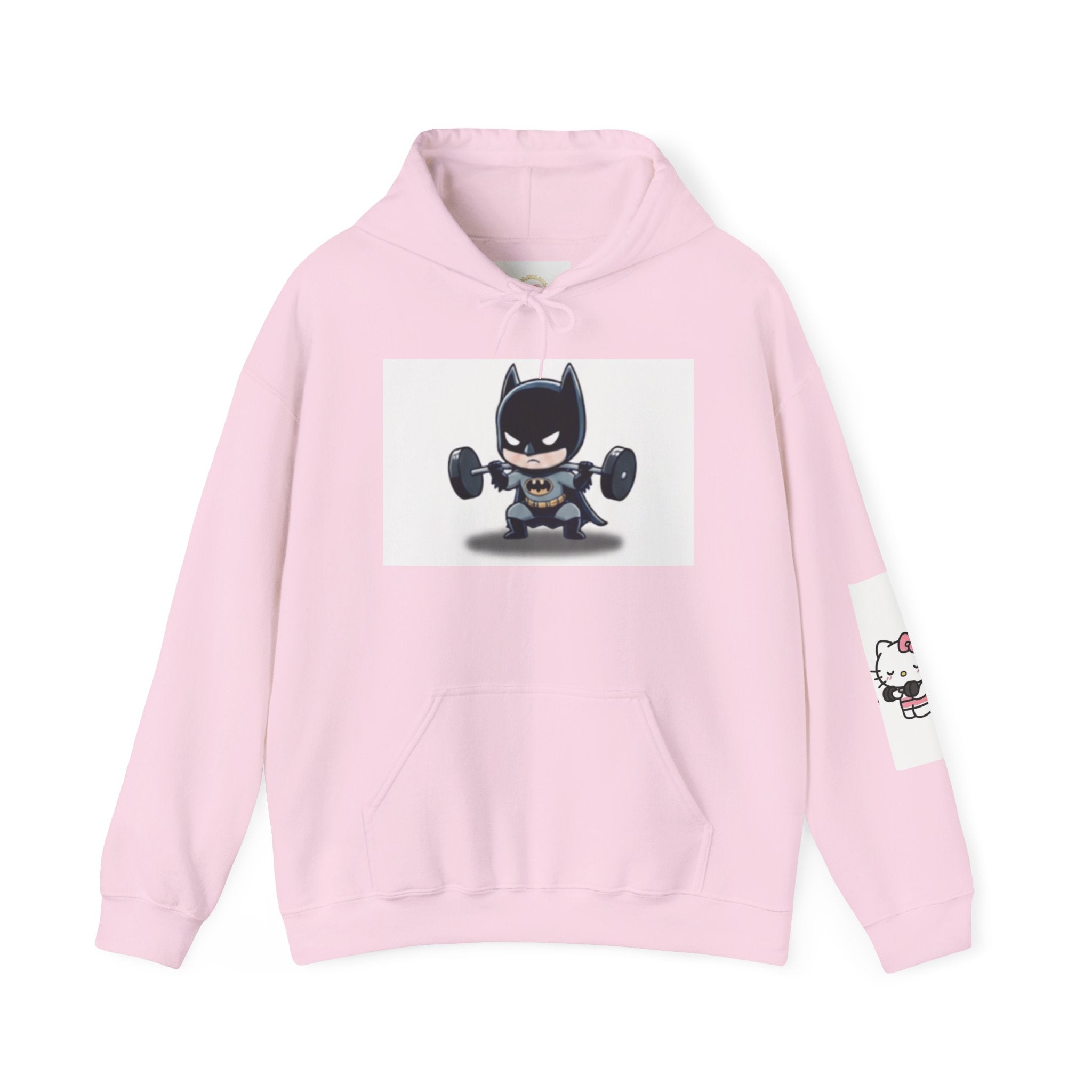 Batman & Hello Kitty Weightlifting Hoodie — Cute Gym Pullover