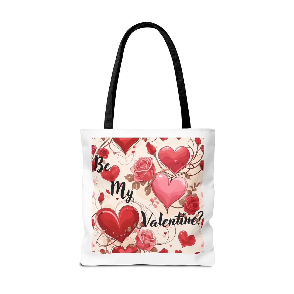Valentine Heart Roses Tote Bag – "Be My Valentine" All-Over Print