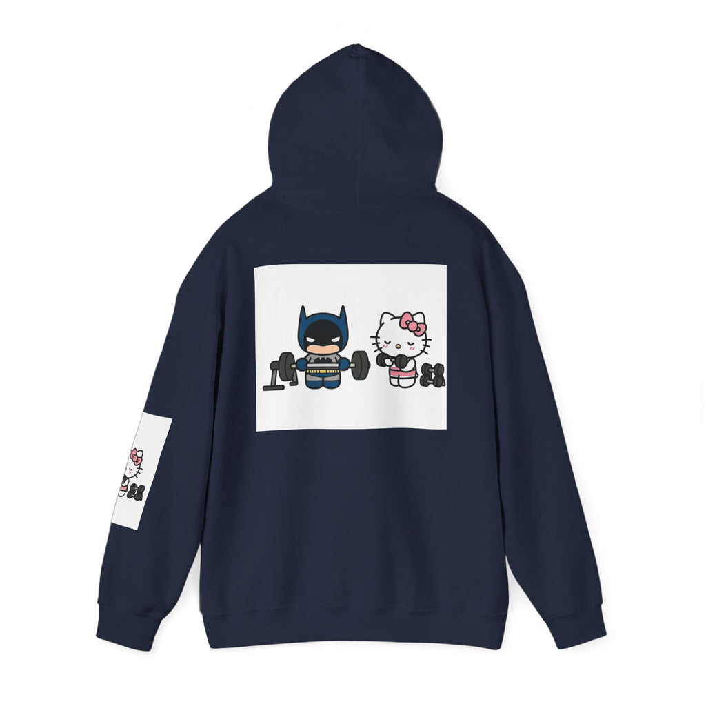 Batman & Hello Kitty Weightlifting Hoodie — Cute Gym Pullover